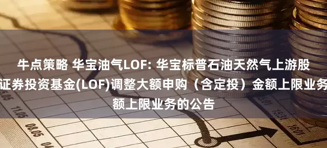 牛点策略 华宝油气LOF: 华宝标普石油天然气上游股票指数证券投资基金(LOF)调整大额申购（含定投）金额上限业务的公告